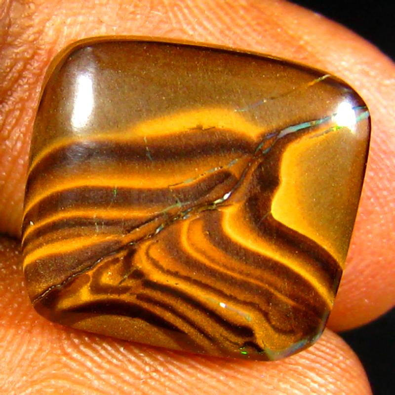 8.32 ct Good-looking Fancy Shape (14 x 13 mm) Multi Color Australian Koroit Boulder Opal Natural Loose Gemstone