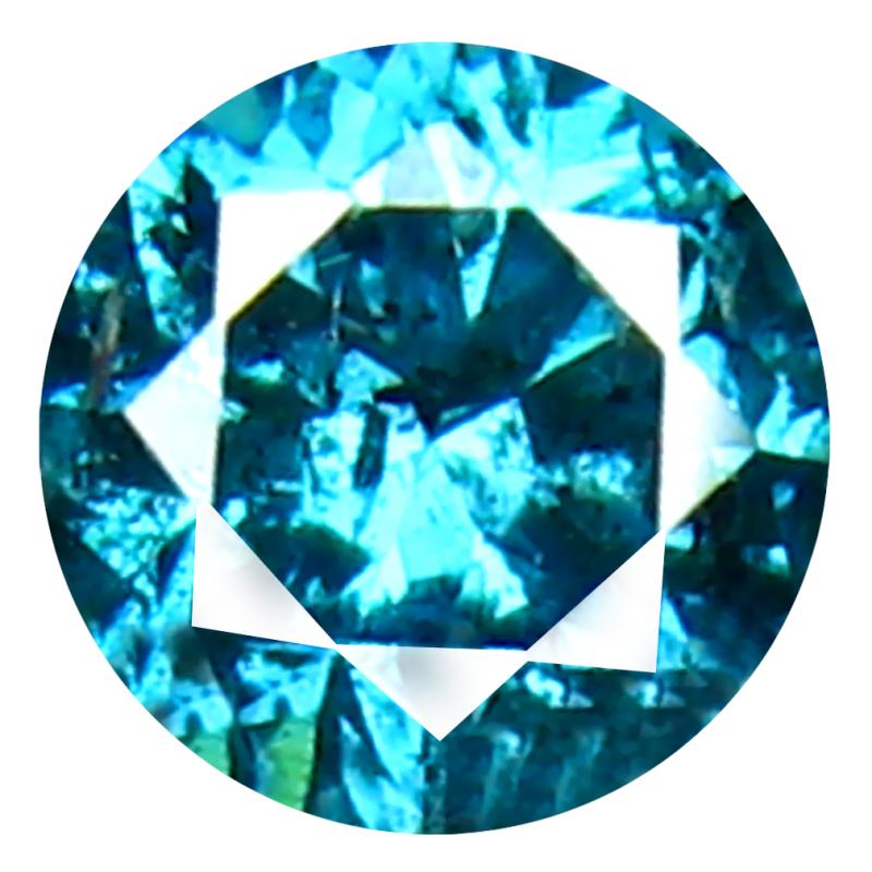 0.28 ct AAA Grade Gorgeous Round Cut (4 x 4 mm) 100% Natural Vivid Blue Diamond Gemstone
