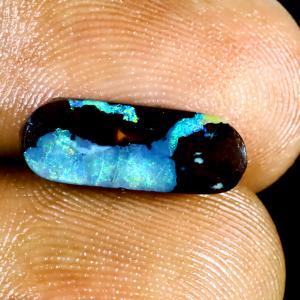 2.84 ct Pleasant Fancy Shape (14 x 5 mm) Multi Color Australian Koroit Boulder Opal Natural Loose Gemstone