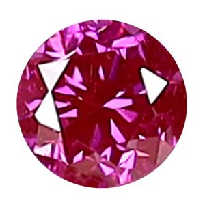 0.08 ct Resplendent Round Cut (3 x 3 mm) SI Clarity Purplish Pink Diamond Loose Stone