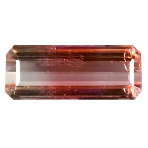 2.74 ct Pretty Octagon (14 x 6 mm) Un-Heated Brazil Bi-Color Tourmaline Loose Gemstone