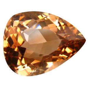 13.55 ct AAA Good-looking Pear Shape (16 x 13 mm) Champagne Champion Topaz Natural Gemstone