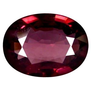 1.24 ct AAA+ Eye-popping Oval Shape (8 x 6 mm) Pinkish Red Rhodolite Garnet Natural Gemstone