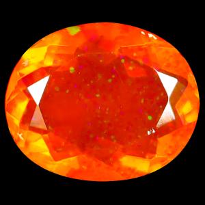 2.15 ct Premium Oval Cut (11 x 9 mm) Heated Natural Orange Fire Opal Loose Gemstone