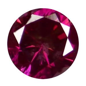 0.08 ct Phenomenal Round Cut (3 x 3 mm) SI Clarity Purplish Pink Diamond Loose Stone
