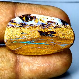 14.95 ct Mesmerizing Fancy Shape (29 x 17 mm) Multi Color Australian Koroit Boulder Opal Natural Loose Gemstone