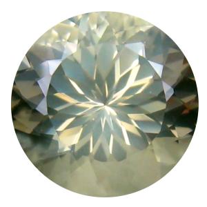 3.63 ct Flashing Round (10 x 10 mm) Un-Heated Congo Yellow Andesine Loose Gemstone