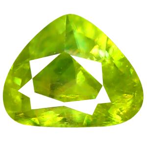0.96 ct Unbelievable Pear Cut (6 x 7 mm) Pakistan Green Sphene Natural Gemstone