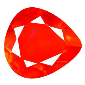 2.88 ct Topnotch Pear Cut (14 x 12 mm) Mexico Orange Red Fire Opal Natural Gemstone
