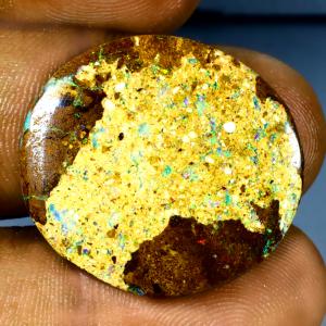 19.84 ct Awe-inspiring Fancy Shape (26 x 24 mm) Multi Color Australian Koroit Boulder Opal Natural Loose Gemstone