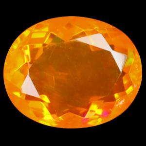 2.07 ct Good-looking Oval Cut (10 x 8 mm) Heated Natural Orange Fire Opal Loose Gemstone