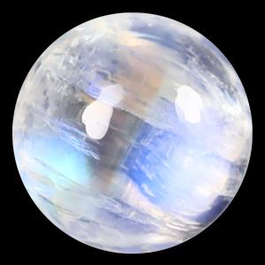 1.92 ct AAA Eye-popping Round Cabochon Shape (7 x 7 mm) Rainbow Blue Moonstone Natural Gemstone