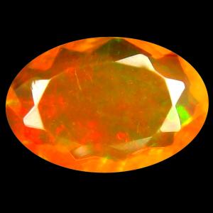 1.48 ct Eye-catching Oval (11 x 8 mm) Un-Heated Ethiopia Rainbow Opal Loose Gemstone