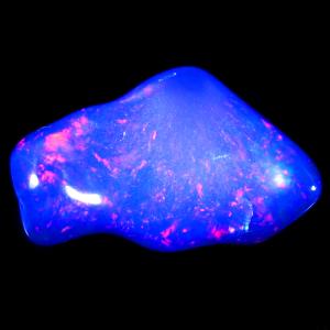 9.27 ct Lovely Fancy Cut (22 x 13 mm) Ethiopia Play of Colors Blue Opal Natural Gemstone