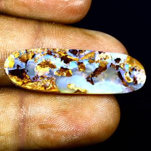 11.17 ct Very good Fancy Shape (34 x 11 mm) Multi Color Australian Koroit Boulder Opal Natural Loose Gemstone