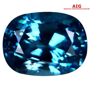 4.68 ct AIG Certified Incomparable Oval Cut (9 x 7 mm) Cambodia Blue Zircon Loose Stone