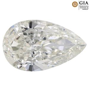 GIA Certified 0.50 ct Remarkable Pear Cut (7 x 4 mm) VS1 Clarity I (Near Colorless) White Diamond