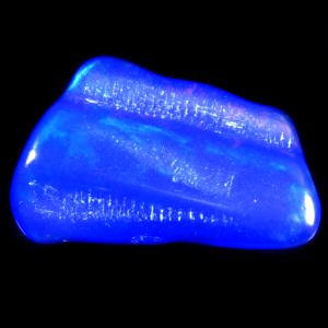 6.37 ct Terrific Fancy Cut (20 x 12 mm) Ethiopia Play of Colors Blue Opal Natural Gemstone