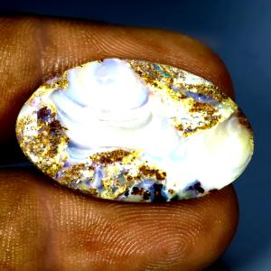 10.98 ct Remarkable Fancy Shape (27 x 16 mm) Multi Color Australian Koroit Boulder Opal Natural Loose Gemstone