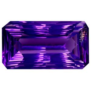 11.97 ct Spectacular Emerald Cut (20 x 11 mm) 100% Natural Purple Color Purple Amethyst Gemstone