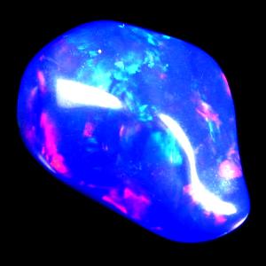 6.42 ct Grand looking Fancy Cut (14 x 15 mm) Ethiopia Play of Colors Blue Opal Natural Gemstone