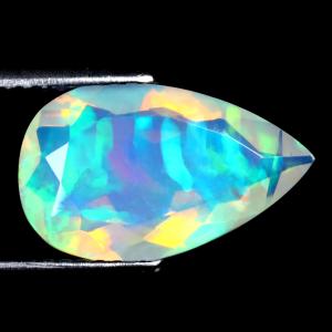 2.36 ct Outstanding Pear (15 x 9 mm) Un-Heated Ethiopia Rainbow Opal Loose Gemstone