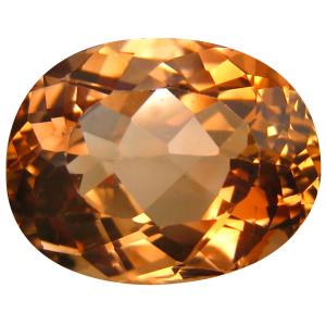 13.28 ct AAA Awe-inspiring Oval Shape (16 x 12 mm) Champagne Champion Topaz Natural Gemstone