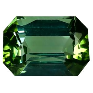1.63 ct Eye-popping Octagon Cut (8 x 6 mm) Mozambique Green Tourmaline Natural Gemstone