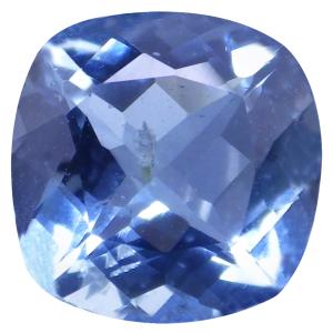0.84 ct Unbelievable Cushion Cut (6 x 6 mm) Unheated / Untreated Sky Blue Aquamarine Natural Gemstone