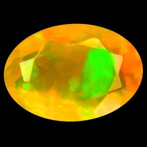 1.45 ct Shimmering Oval (9 x 7 mm) Un-Heated Ethiopia Rainbow Opal Loose Gemstone