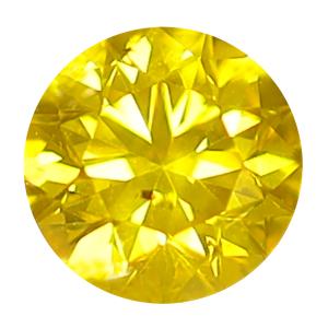 0.39 ct Premium Round Cut (5 x 5 mm) SI Clarity Fancy Vivid Yellow Yellow Diamond Loose Stone