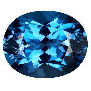 10.31 ct Grand looking Oval (15 x 12 mm) Heated Brazil London Blue Topaz Loose Gemstone