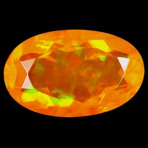 2.64 ct Fair Oval Cut (13 x 8 mm) Heated Natural Orange Fire Opal Loose Gemstone