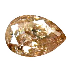 0.17 ct Very good Pear Cut (4 x 3 mm) Congo Fancy Brownish Pink Diamond Natural Gemstone