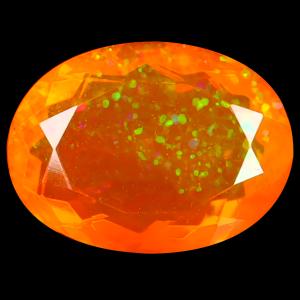 3.32 ct Fabulous Oval Cut (13 x 10 mm) Heated Natural Orange Fire Opal Loose Gemstone