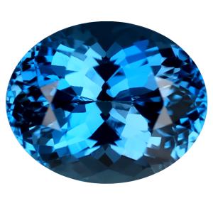 8.50 ct Grand looking Oval (13 x 10 mm) Heated Brazil London Blue Topaz Loose Gemstone