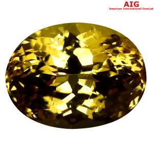 1.80 ct AIG Certified Excellent Oval Cut (8 x 6 mm) Unheated / Untreated Orange Yellow Imperial Topaz Loose Stone