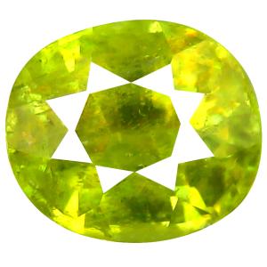 1.69 ct Supreme Oval Cut (7 x 6 mm) Pakistan Green Sphene Natural Gemstone