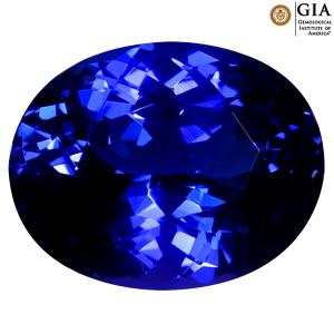 GIA Certified 6.91 ct AAAA+ Flashing Oval Cut (13 x 11 mm) Genuine D'Block Tanzanite Gemstone