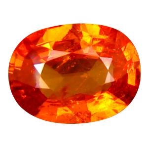 1.29 ct Phenomenal Oval Cut (8 x 6 mm) Namibia Fanta Orange Spessartine Natural Gemstone