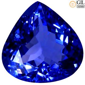 2.42 ct GIL Certified Charming Pear Shape (9 x 9 mm) Bluish Violet Tanzanite Natural Gemstone