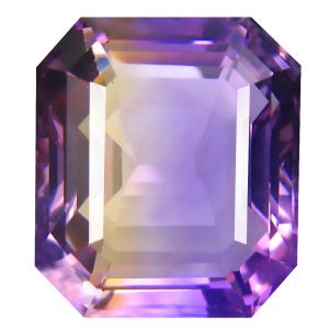 10.10 ct Incomparable Octagon Cut (14 x 12 mm) Unheated / Untreated Purple and Yellow Ametrine Natural Gemstone