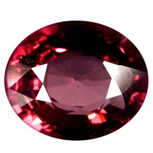 1.47 ct AAA+ Extraordinary Oval Shape (7 x 6 mm) Pinkish Red Rhodolite Garnet Natural Gemstone
