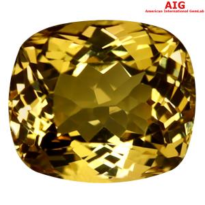 2.27 ct AIG Certified Charming Cushion Cut (8 x 7 mm) Unheated / Untreated Orange Yellow Imperial Topaz Loose Stone