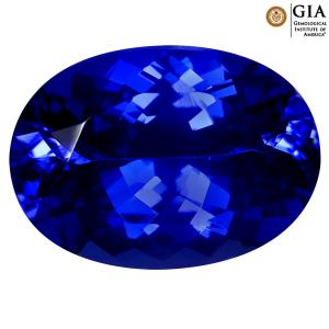 GIA Certified 8.87 ct AAAA+ Supreme Oval Cut (15 x 11 mm) Genuine D'Block Tanzanite Gemstone
