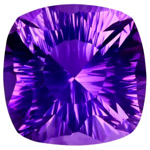 30.27 ct Eye-opening Cushion Cut (19 x 19 mm) 100% Natural Purple Color Purple Amethyst Gemstone