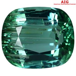 3.71 ct AIG Certified Superb Cushion Cut (9 x 8 mm) Unheated / Untreated Mozambique Indicolite Blue Tourmaline Natural Stone