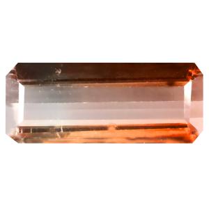 3.55 ct Outstanding Octagon (15 x 6 mm) Un-Heated Brazil Bi-Color Tourmaline Loose Gemstone
