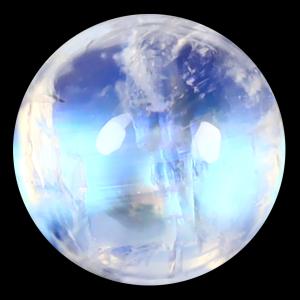1.78 ct AAA Pleasant Round Cabochon Shape (7 x 7 mm) Rainbow Blue Moonstone Natural Gemstone