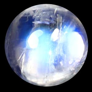 1.63 ct AAA Best Round Cabochon Shape (7 x 7 mm) Rainbow Blue Moonstone Natural Gemstone